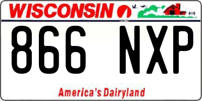 WI license plate 866NXP