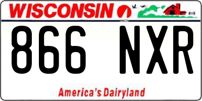 WI license plate 866NXR