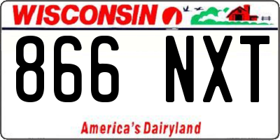 WI license plate 866NXT