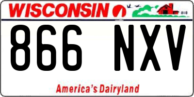 WI license plate 866NXV