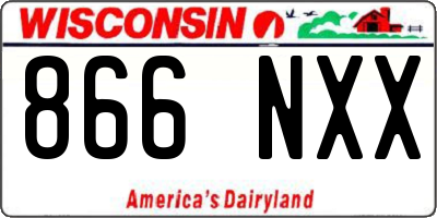 WI license plate 866NXX
