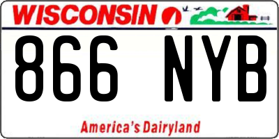 WI license plate 866NYB