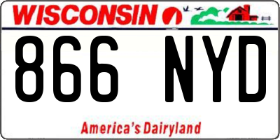 WI license plate 866NYD