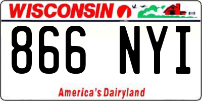 WI license plate 866NYI