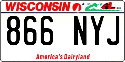WI license plate 866NYJ