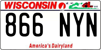 WI license plate 866NYN