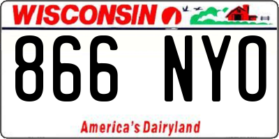 WI license plate 866NYO