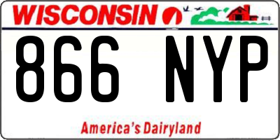 WI license plate 866NYP
