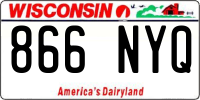 WI license plate 866NYQ