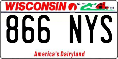 WI license plate 866NYS