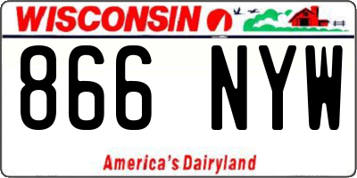 WI license plate 866NYW