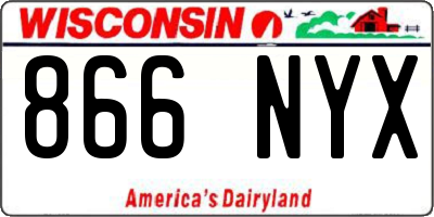 WI license plate 866NYX