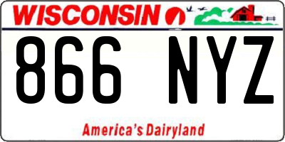 WI license plate 866NYZ