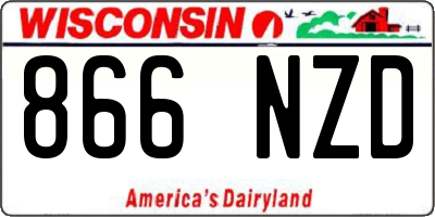 WI license plate 866NZD
