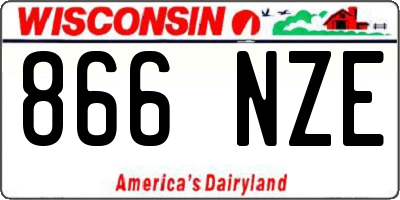 WI license plate 866NZE