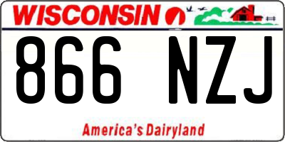 WI license plate 866NZJ