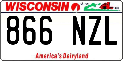 WI license plate 866NZL