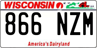 WI license plate 866NZM