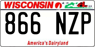 WI license plate 866NZP