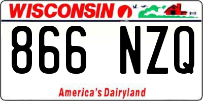 WI license plate 866NZQ