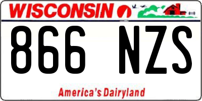 WI license plate 866NZS