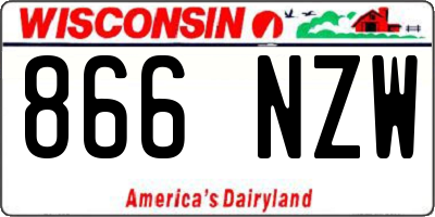 WI license plate 866NZW