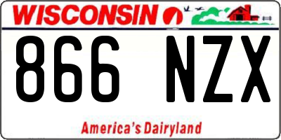 WI license plate 866NZX