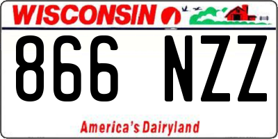 WI license plate 866NZZ