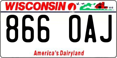 WI license plate 866OAJ
