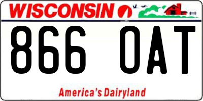 WI license plate 866OAT
