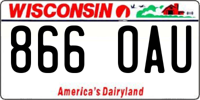 WI license plate 866OAU