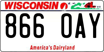 WI license plate 866OAY