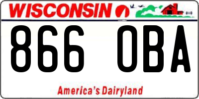 WI license plate 866OBA