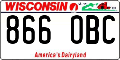 WI license plate 866OBC