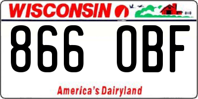 WI license plate 866OBF