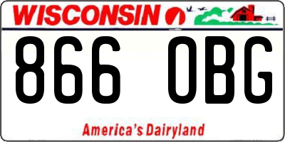 WI license plate 866OBG