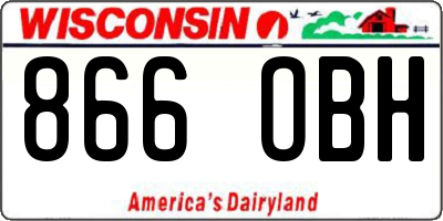 WI license plate 866OBH