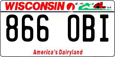 WI license plate 866OBI