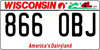 WI license plate 866OBJ