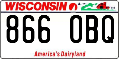 WI license plate 866OBQ