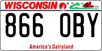 WI license plate 866OBY