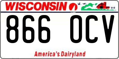 WI license plate 866OCV