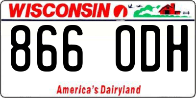 WI license plate 866ODH