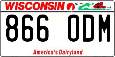 WI license plate 866ODM