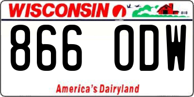 WI license plate 866ODW