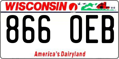 WI license plate 866OEB
