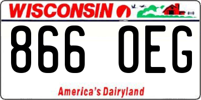 WI license plate 866OEG