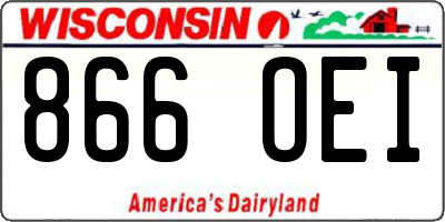 WI license plate 866OEI