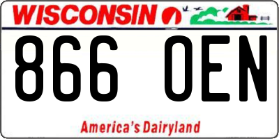 WI license plate 866OEN