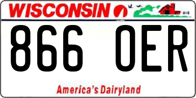 WI license plate 866OER